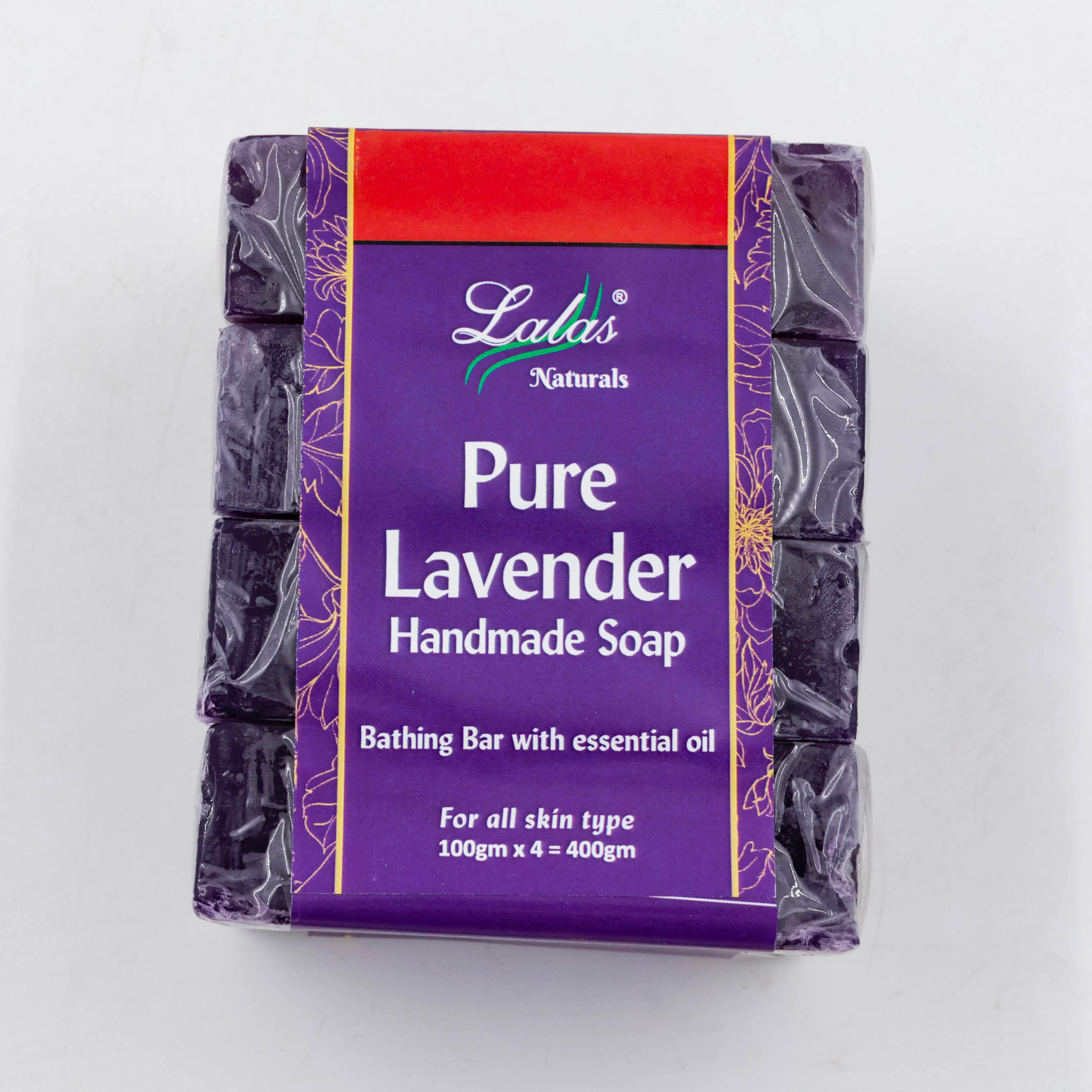 Lalas Soap Handmade Pure Lavender 4PC 400 g